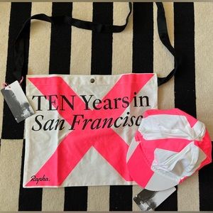 NWT Rapha Limited Edition Cycling Cap and Tote Bag OS